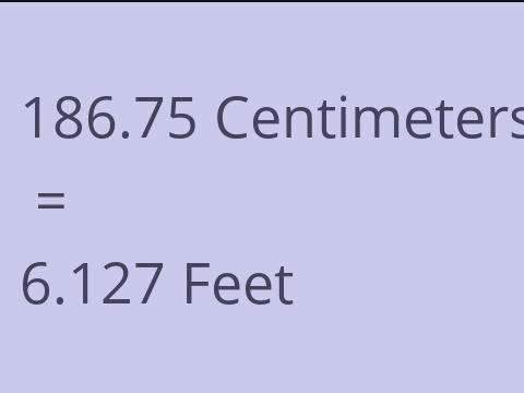 186.75 CM TO FEET