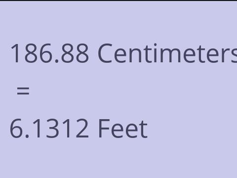 186.88 CM TO FEET