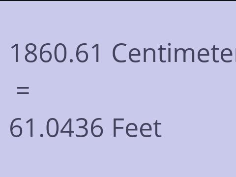 1860.61 CM TO FEET