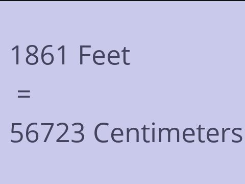 1861 FEET TO CM