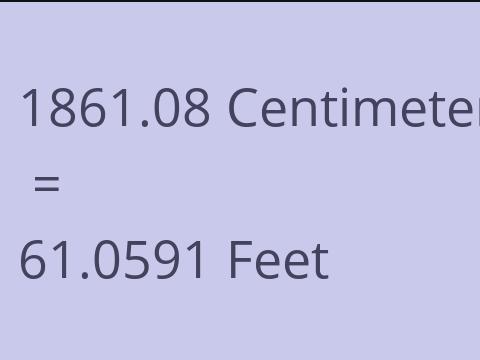 1861.08 CM TO FEET