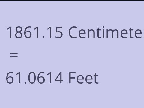 1861.15 CM TO FEET