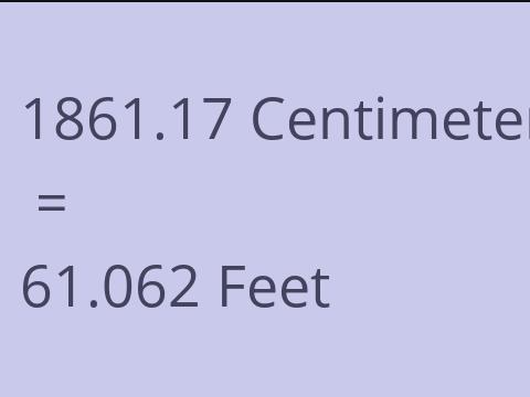 1861.17 CM TO FEET