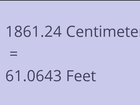 1861.24 CM TO FEET