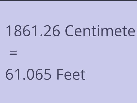 1861.26 CM TO FEET