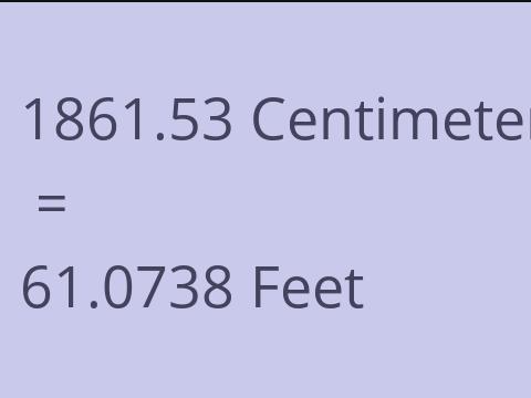 1861.53 CM TO FEET