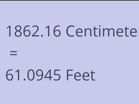 1862.16 CM TO FEET