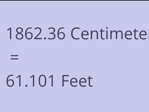 1862.36 CM TO FEET