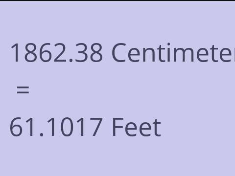 1862.38 CM TO FEET