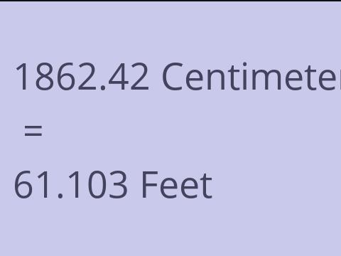 1862.42 CM TO FEET