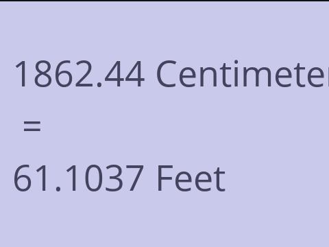 1862.44 CM TO FEET