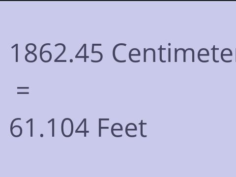 1862.45 CM TO FEET