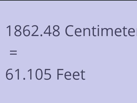 1862.48 CM TO FEET