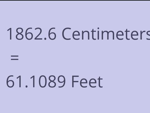 1862.6 CM TO FEET