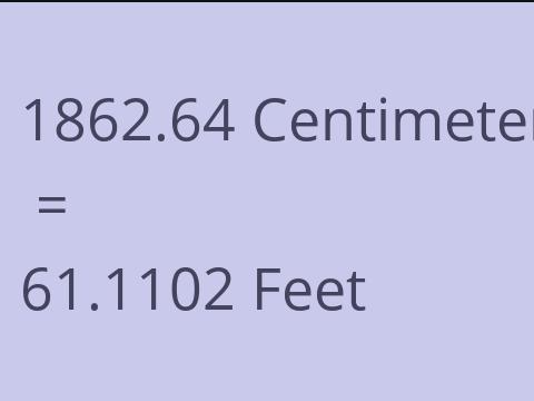 1862.64 CM TO FEET