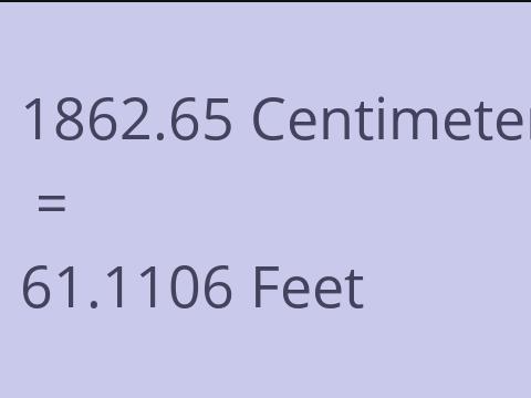 1862.65 CM TO FEET