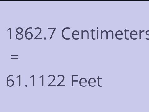 1862.7 CM TO FEET