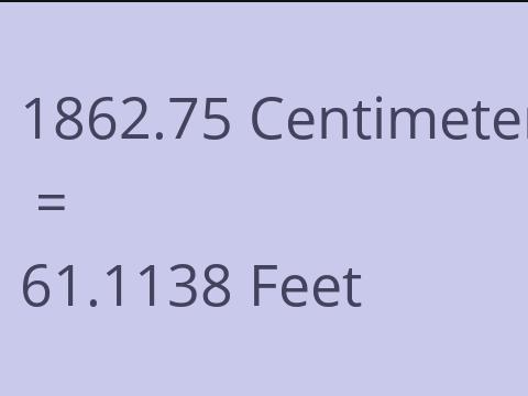 1862.75 CM TO FEET