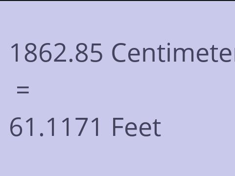 1862.85 CM TO FEET