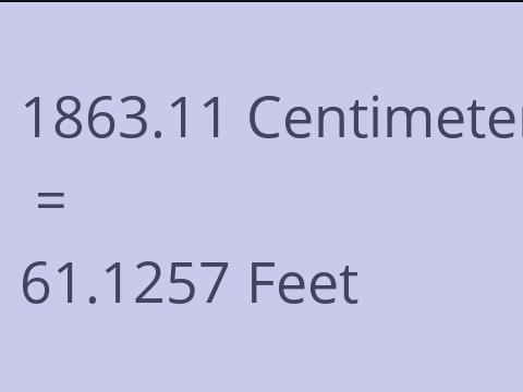 1863.11 CM TO FEET