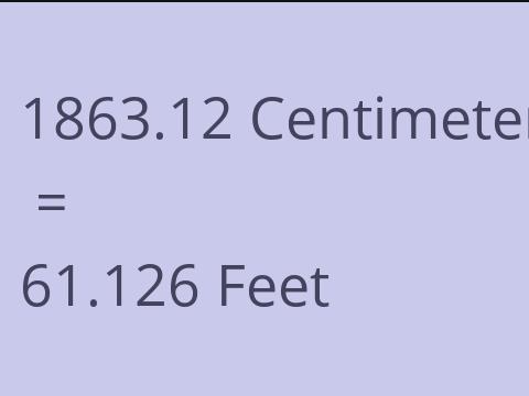 1863.12 CM TO FEET