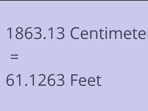 1863.13 CM TO FEET