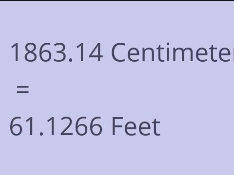 1863.14 CM TO FEET