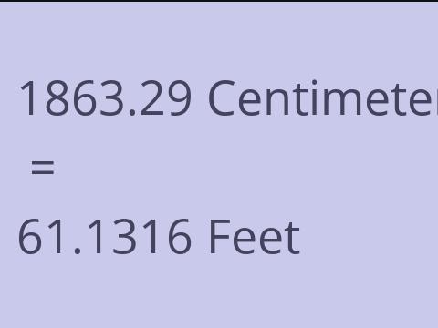 1863.29 CM TO FEET