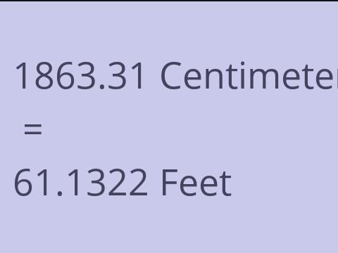 1863.31 CM TO FEET