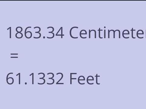 1863.34 CM TO FEET