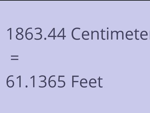 1863.44 CM TO FEET