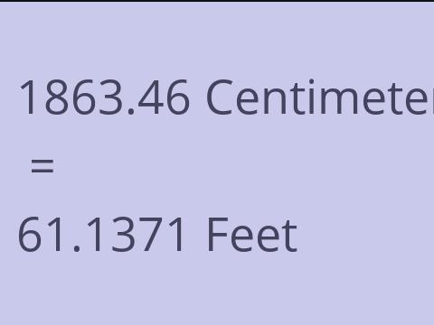 1863.46 CM TO FEET