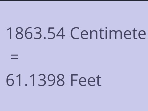 1863.54 CM TO FEET