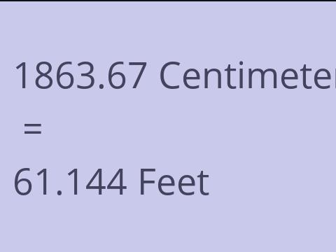 1863.67 CM TO FEET