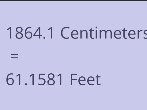 1864.1 CM TO FEET