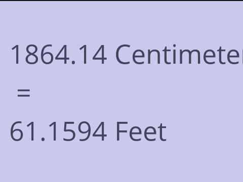 1864.14 CM TO FEET