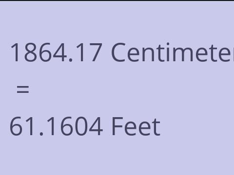 1864.17 CM TO FEET