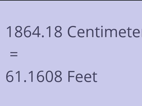 1864.18 CM TO FEET