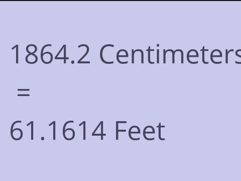 1864.2 CM TO FEET