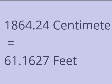 1864.24 CM TO FEET