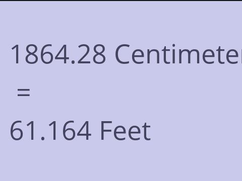 1864.28 CM TO FEET