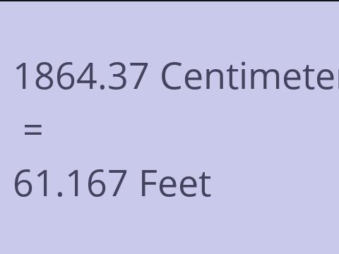 1864.37 CM TO FEET