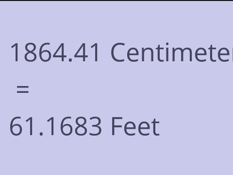 1864.41 CM TO FEET