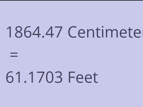 1864.47 CM TO FEET