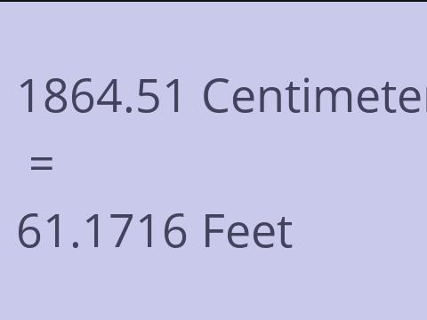 1864.51 CM TO FEET