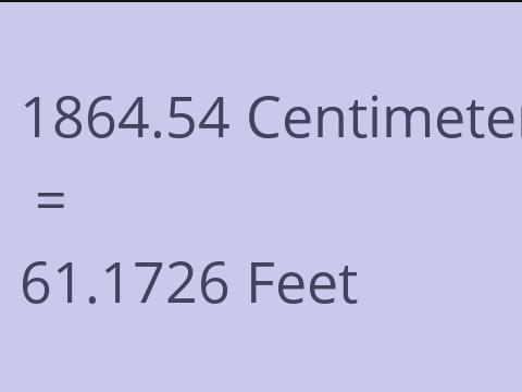 1864.54 CM TO FEET