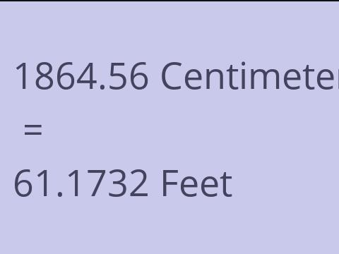 1864.56 CM TO FEET