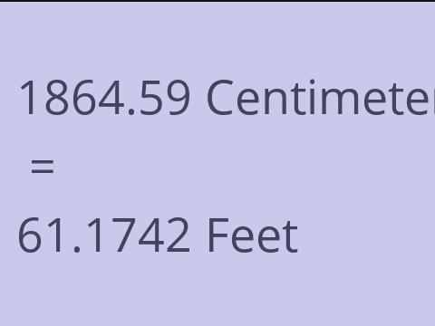 1864.59 CM TO FEET