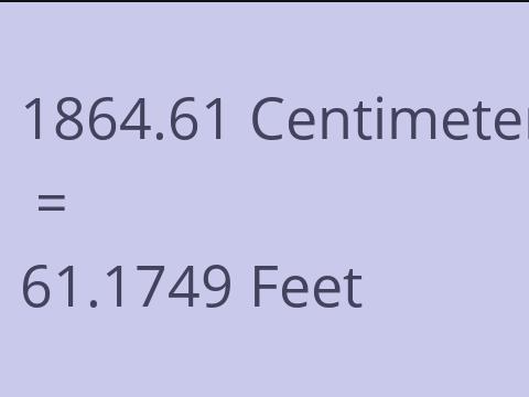 1864.61 CM TO FEET