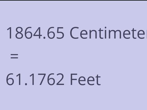 1864.65 CM TO FEET